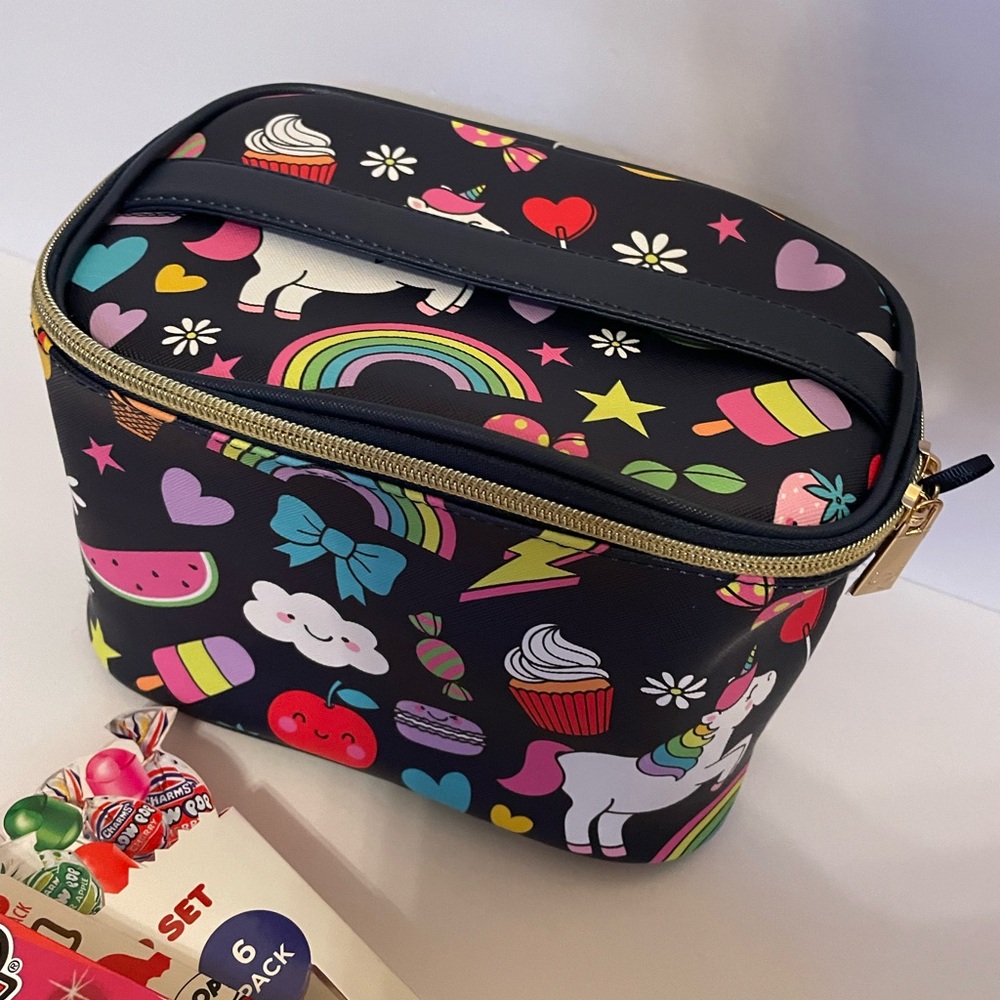 Whimsical cosmetic tote bag